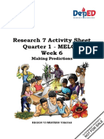 L A S - S Ci: Research 7 Activity Sheet Quarter 1 - MELC 7 Week 6