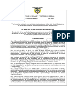 Proyecto de Resolución Unificación Normatividad de Sso