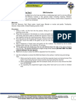 General Biology 1: Summative Test 1 DNA Extraction