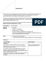 A1 Movers Reading and Writing Part 1