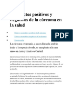 Los Efectos Positivos y Negativos de La Cúrcuma en La Salud