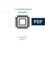 Microcontroller Systems (KON 309E) : Lecture Notes (WEEK 1)