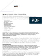 Hydro Feasibility Studies Guide