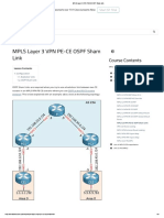 Mpls Layer 3 VPN Pe-Ce Ospf Sham Link