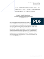 Mecanismos de Participación Ciudadana en México, Un Análisis Y Una Comparación de La Normativa A Nivel Sub Nacional