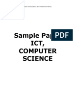 Sample Paper ICT Computer Science