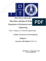 Dire-Dawa University Dire-Dawa Institute of Technology: Department of Mechanical and Industrial Engineering