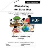 Differentiating Market Structures: Learner's Module in Applied Economics Quarter 1 Module 5