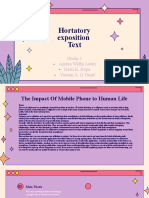 Hortatory Exposition Text: Group 1 Annisa Widhi Astuti Desti K. Ropa Yasmin A. Q Yusuf