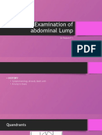 Examination of Abdominal Lump: DR Rajesh P S