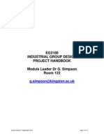 EG3180 Industrial Group Design Project Handbook Module Leader DR G. Simpson Room 122