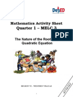 Quarter 1 - MELC 3: Mathematics Activity Sheet