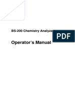 Operator's Manual: BS-200 Chemistry Analyzer