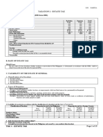 Taxation 1 - Estate Tax: A. Format of Computation (Bir Form 1801)