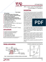 Features Descriptio: Ltc4412Hv 36V, Low Loss Powerpath Controller in Thinsot