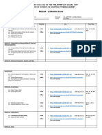 Learning Plan Food and Beverage Services NC II - G11 SHS