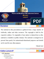 Physics and Modeling of Microelectronic Devices: BITS Pilani