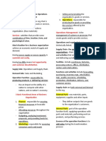 NOTES - Operation and Supply Chain Management