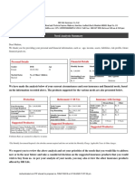 Need Analysis Summary: Personal Details Financial Details