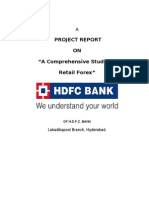 Project Report ON "A Comprehensive Study On Retail Forex": Lakadikapool Branch, Hyderabad