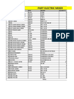 Part Electric Mixer: No Part Name Spec Brand Quantity