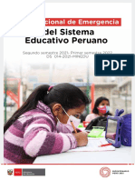 Plan de Emergencia Del Sistema Educativo Peruano