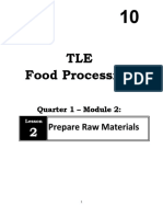 TLE Food Processing: Prepare Raw Materials