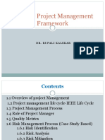 Linear Project Management Framework: Dr. Rupali Kalekar