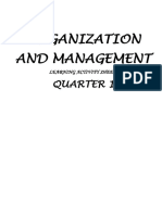 Organization and Management: Quarter 1