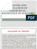 Analysis - and - Evaluation - of - Theoretical - Knowledge - in - Nursing