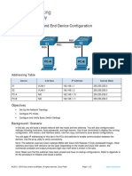 2.9.2 Lab - Basic Switch and End Device Configuration