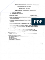 NICMAR Exam Ques Paper - June 2010