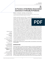 Risk Factors of Ventilator-Associated Pneumonia in Critically III Patients