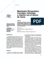 Mastopatía Fi Broq U Ística: Concepto, Histología Relación Con El Cáncer Mama