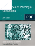 Discusiones en Psicología Comunitaria, Jaime Alfaro