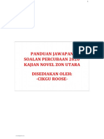 Panduan Jawapan Kajian Novel Zon Utara - 2020