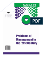 Problems of Management in The 21st Century, Vol. 14, No. 1, 2019