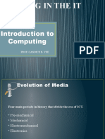 Introduction To Computing: Prof. Candice B. Yee