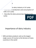 5th Lecture Introduction To Dairy Industry in SL