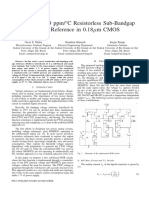 0.9 V, 5 NW, 9 PPM/ C Resistorless Sub-Bandgap Voltage Reference in 0.18 M Cmos