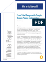 Earned Value Management For Enterprise Resource Planning Implementations