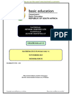 Mathematics P1 Nov 2013 Memo Afr & Eng