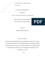 Evidencia 1 Artículo - Tecnologías de La Información y La Comunicación