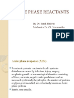 Acute Phase Reactants: by Dr. Sarah Firdous Moderator Dr. Ch. Navaneetha