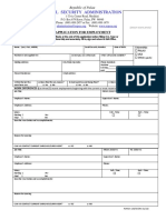 Social Security Administration: Application For Employment