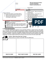 CRI 164: Professional Conduct and Ethical Standards Student 'S Activity Sheet #13