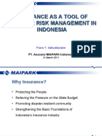 Insurance As A Tool of Disaster Risk Management in Indonesia