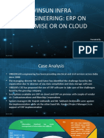 Vinsun Infra Engineering: Erp On Premise or On Cloud: Presented by Group 5