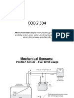 COEG 304: Mechanical Sensors: Displacement, Location, Position and