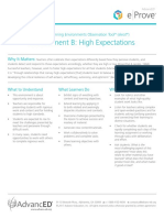 Environment B: High Expectations: Effective Learning Environments Observation Tool (Eleot)